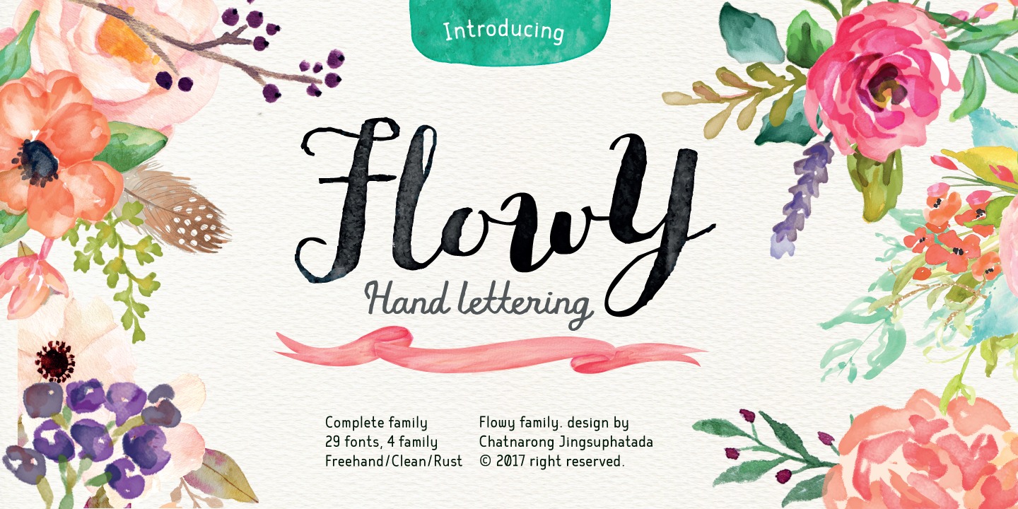 Flowy Font preview